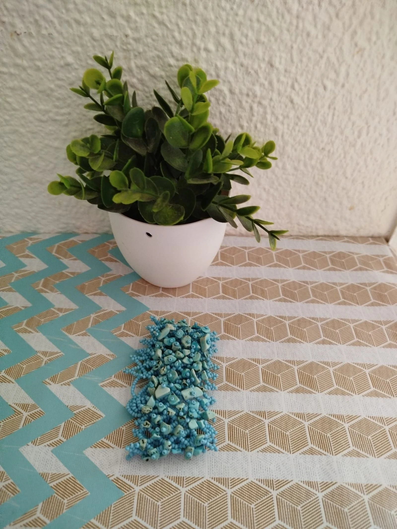 Pulseira com pedrinhas turquesa – photo 2